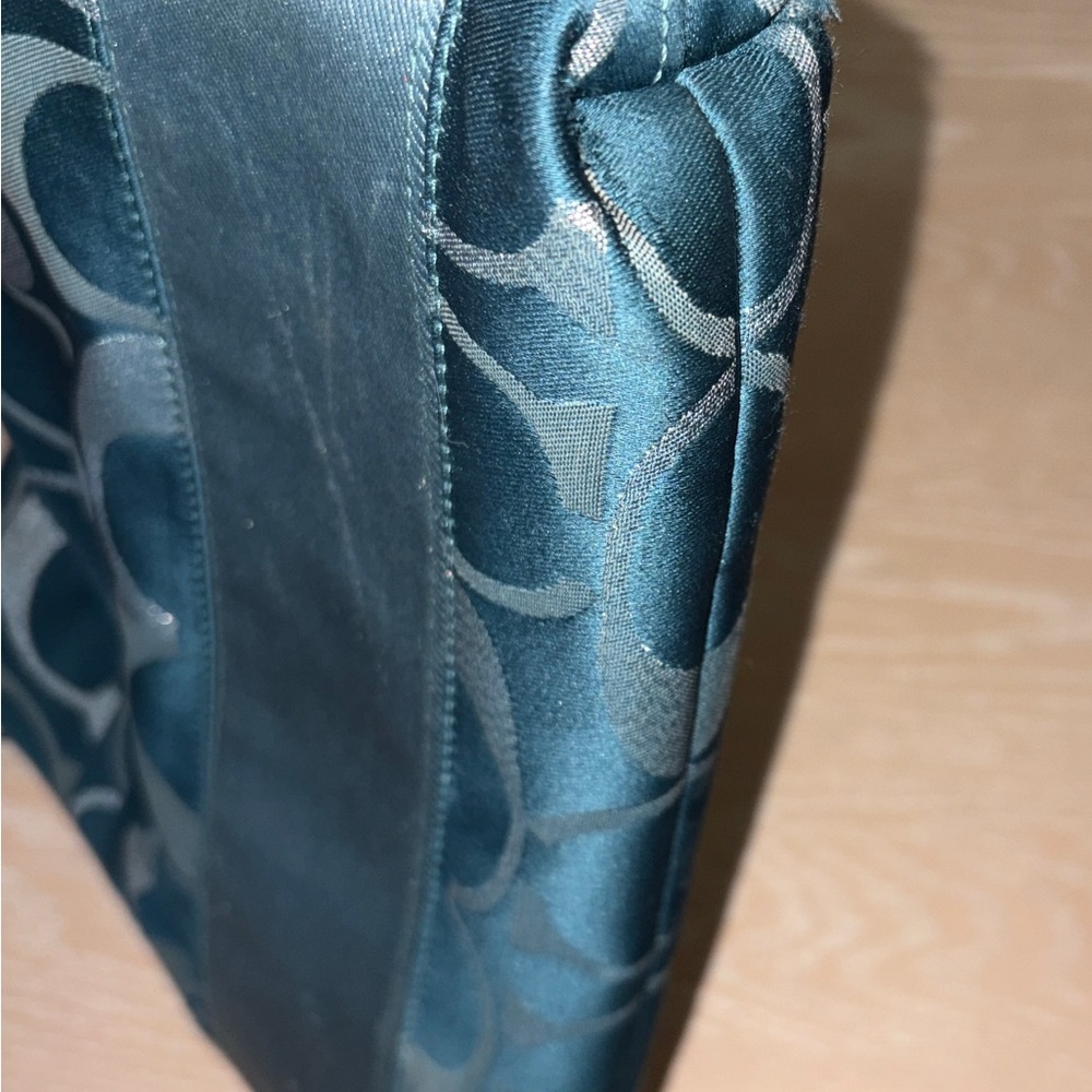 Coach Rehab Dark Teal and Gray Crossbody& Shoulder Bag - Picture 13 of 14